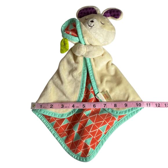 B. toys Baby Bunny Lovey Beige Rabbit Plush Security Blanket Crinkle Leaf Unisex - Picture 15 of 15